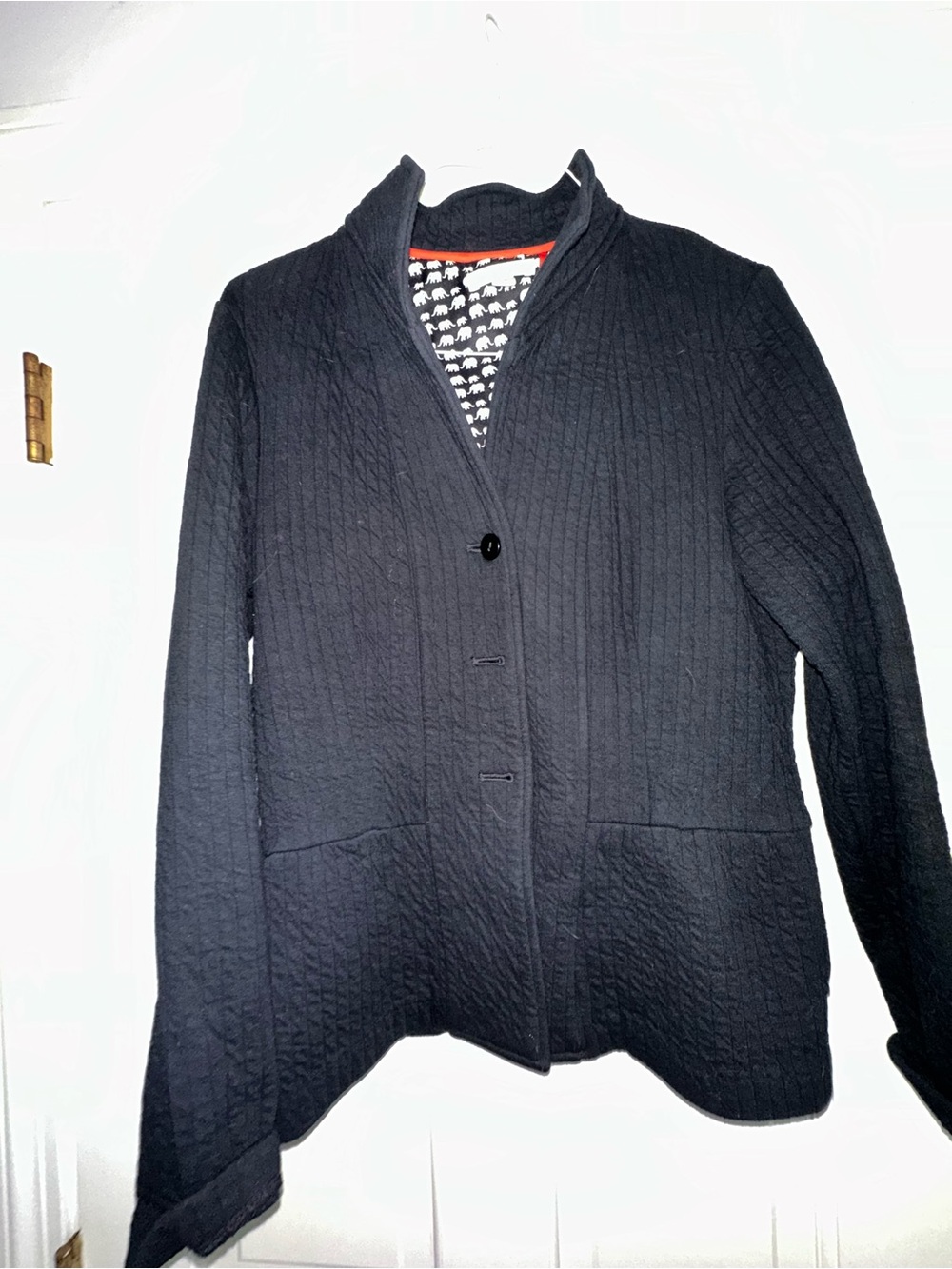 Coldwater Creek Black Quilted Blazer Jacket